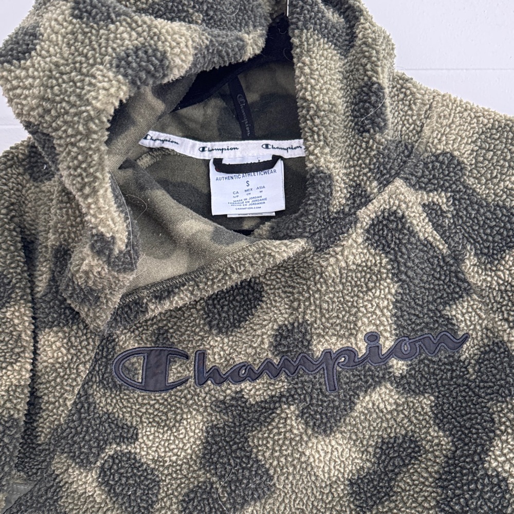 Champion Olive Camo Sherpa Hoodie